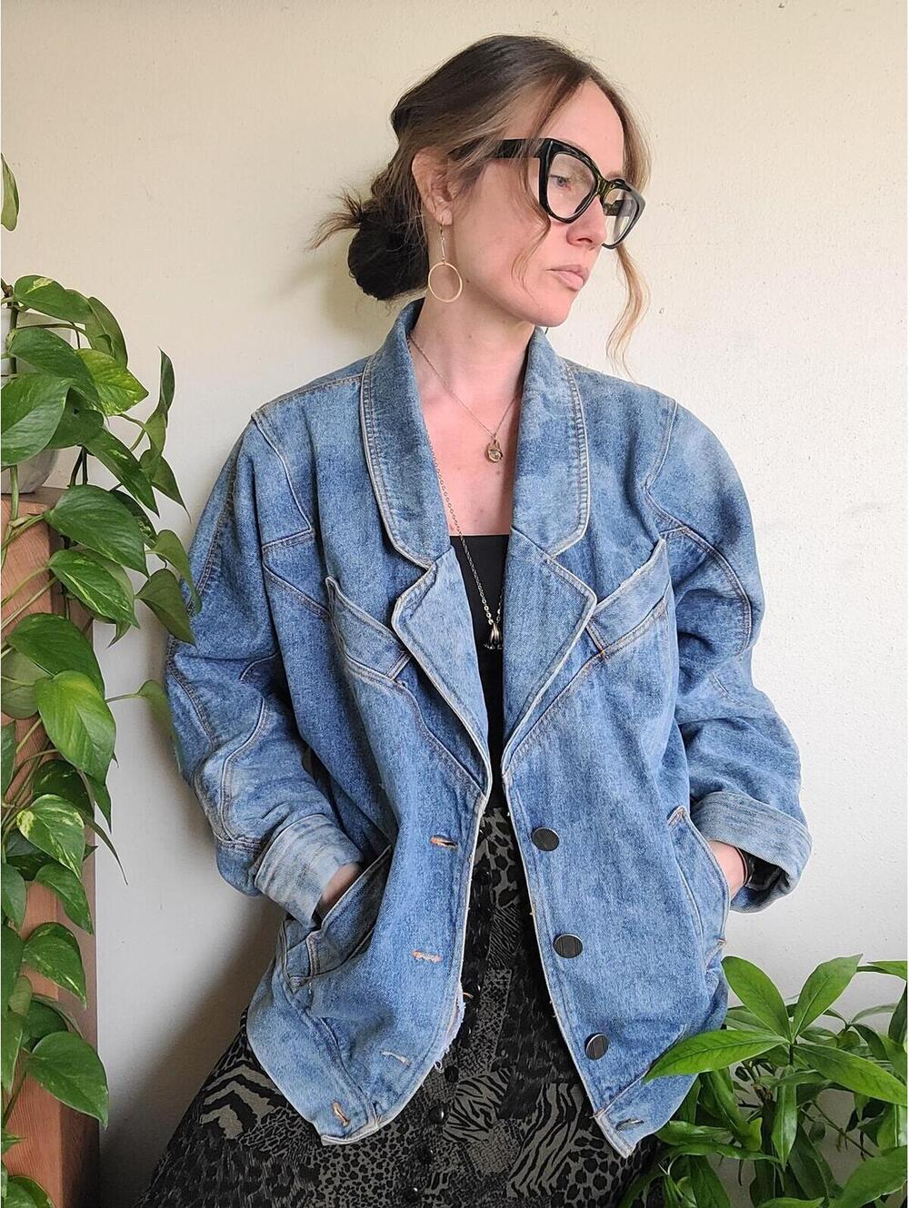 The Kimmy Vintage 80s Jean Jacket L - Picture 3 of 9